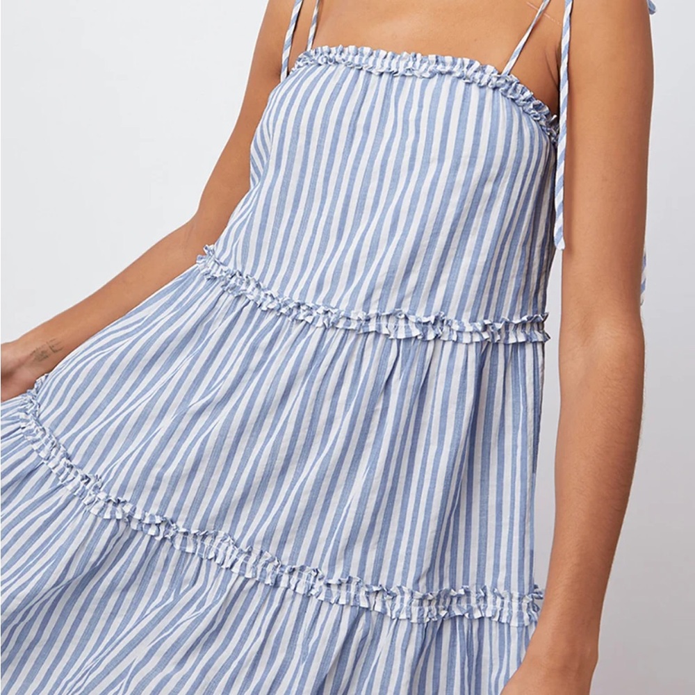 Blue and White Striped Sundress